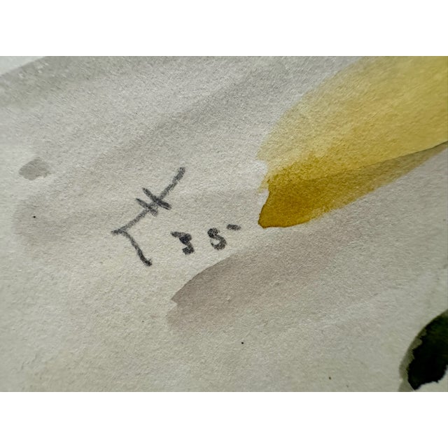 Henry Emil Salloch Original Watercolor on Paper Riverside Basilica Study, 1935. For Sale - Image 4 of 7