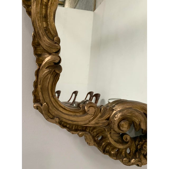 Louis XV Style Mirror in Carved and Gilded Wood, 1700s For Sale - Image 3 of 15