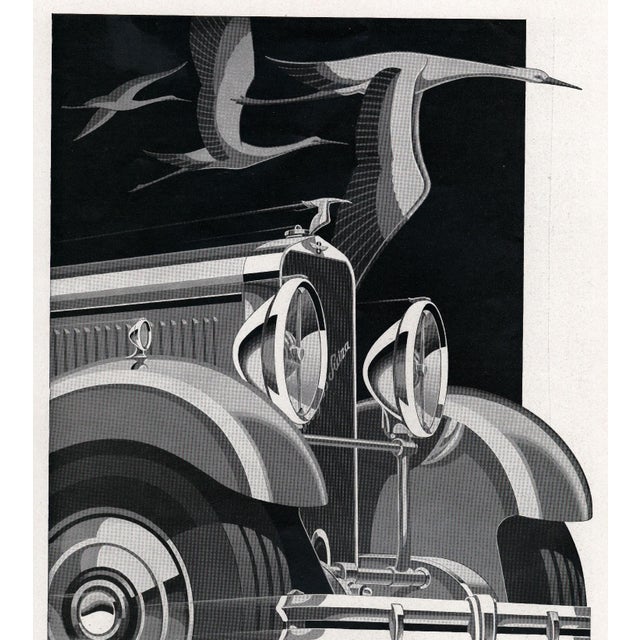 1932 Rare French Art Deco Hispano-Suiza Automobile Print by a Kow For Sale - Image 4 of 4
