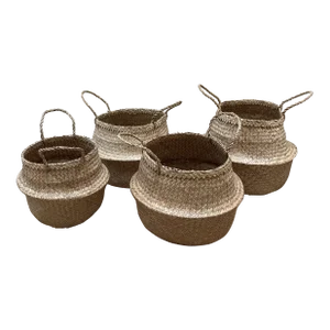 Foldable Seagrass Basket, Set of 4