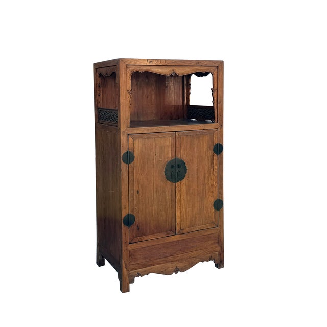 This exquisite vintage Asian accent cabinet perfectly balances timeless craftsmanship with functional elegance. Crafted...