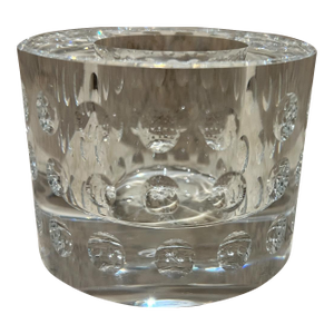 Oleg Cassini Crystal Candle Holder Bubble Glass Votive