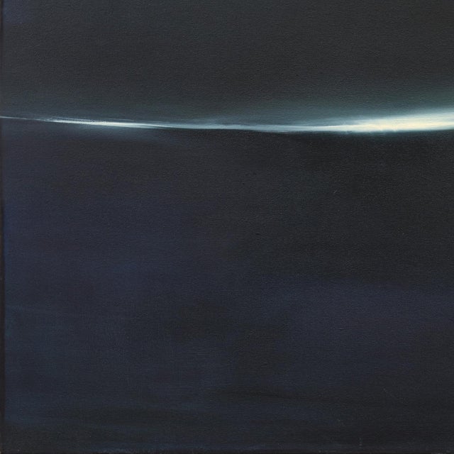 Edge of Eternity III - Original Atmospheric Blue Abstract Landscape Oil Painting on Canvas For Sale In Los Angeles - Image 6 of 9