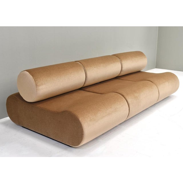 1970s Corbi Sofa for Cor in New Mohair Upholstery by Klaus Uredat for Cor, Germany, 1969, Set of 3 For Sale - Image 5 of 18