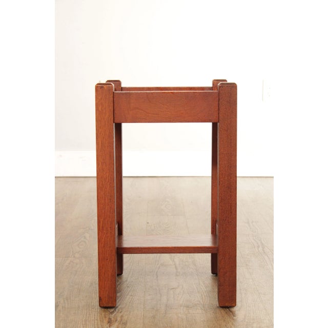 Early 20th Century Antique L. & J.G. Stickley Mission Oak Plant Stand For Sale - Image 5 of 12