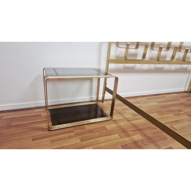 Metal Vintage Brass Bedroom Set, 1970s, Italy, Set of 3 For Sale - Image 7 of 15