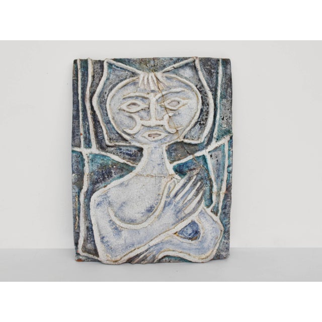 Ceramic Textural Sculptural Ceramic Panel by Mario Giani / Clizia, 1960s For Sale - Image 7 of 7