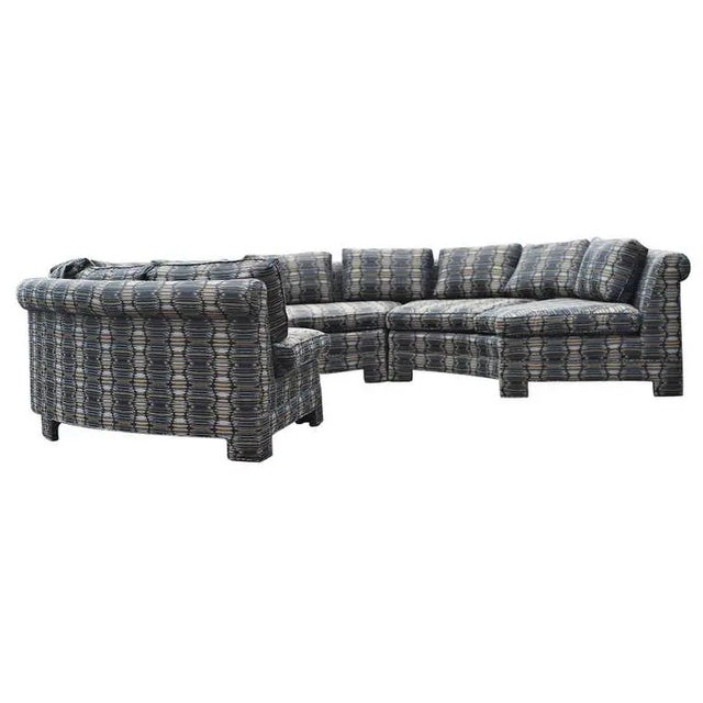 This vintage Milo Baughman Attributed three-piece armless sectional is a classic mid-century modern piece. The cushions...