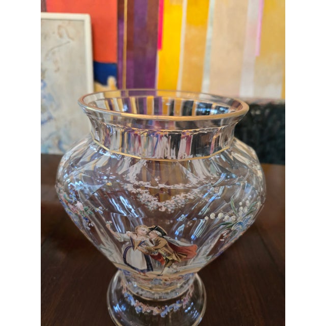 Antique Bohemian Glass Lobmeyr Signed Palace Goblet For Sale - Image 9 of 12