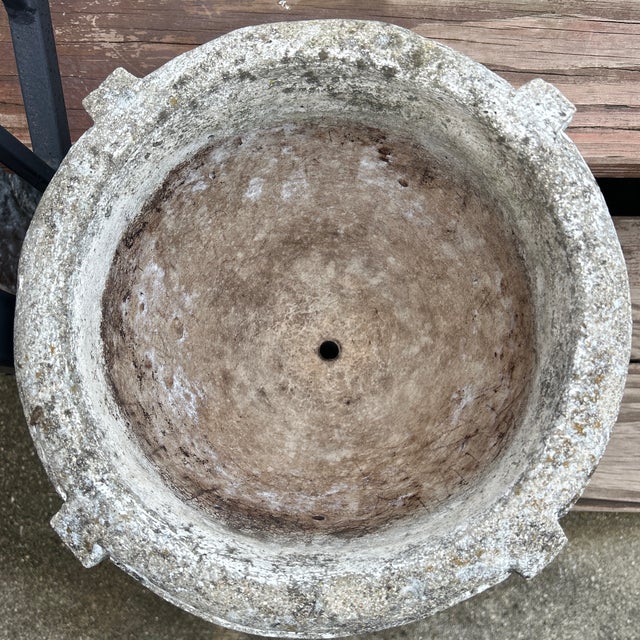Art Deco A Pair of Carden Planters With Vintage Greek Key and Grapevine Motif on Pedestal Foot For Sale - Image 3 of 12