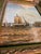 Realism Original Marine Oil Painting, Fishing Boat Beached at Low Tide, in Gilt Frame For Sale - Image 3 of 6