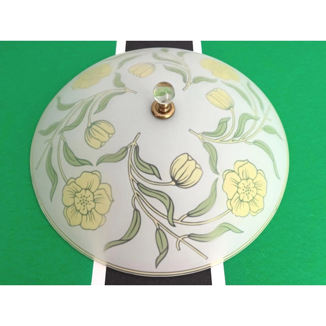Metal Arts & Crafts Floral Flush Light, C1940s For Sale - Image 7 of 18
