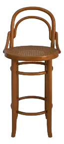 Wooden Stool with Vienna Straw Seat