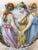 Mid 20th Century Italian Capodimonte Porcelain Lamp • Sculpted Mythological Figures • Victorian‑Style Shade For Sale - Image 5 of 12