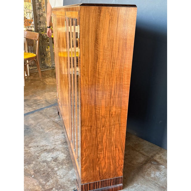 Art Deco Bookcase or Display Cabinet With Parquetry Inlay by Heal's of London For Sale In Austin - Image 6 of 12