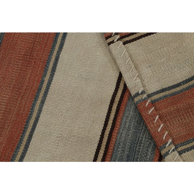 Textile 1950s Vintage Afghani Tribal Kilim Rug With Stripes For Sale - Image 7 of 7