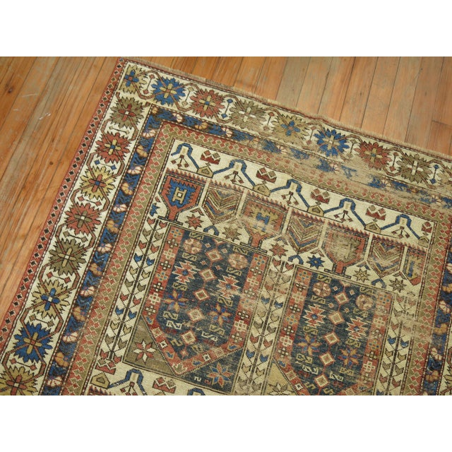 Textile 19th Century Caucasian Rug - 3'7" x 5'2" For Sale - Image 7 of 9