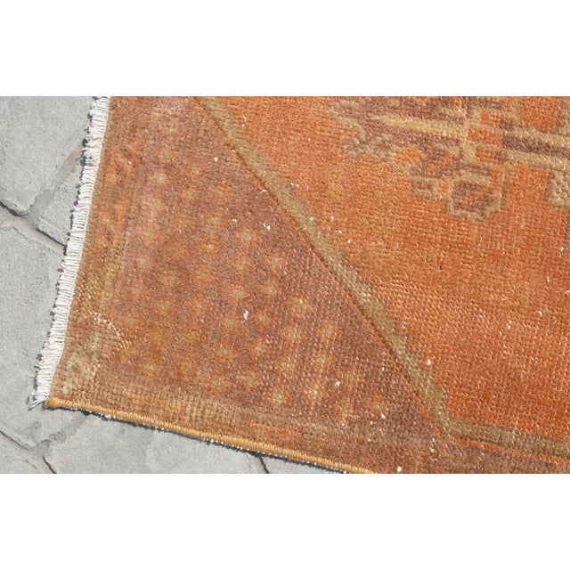 Front of Kitchen Sink Rug, Hand Made Bath Mat Muted Colors Small Rug 1