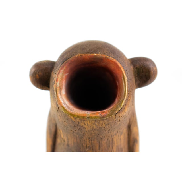 Postmodern Absctract Sculptural Form - Carved Wood and Copper For Sale - Image 9 of 17