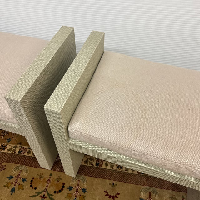 Textile Megan Molton H Benches, Pair For Sale - Image 7 of 12