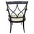 Set of Ten Regency-Style Ebonized Dining Chairs With Linen Seats For Sale In Los Angeles - Image 6 of 16
