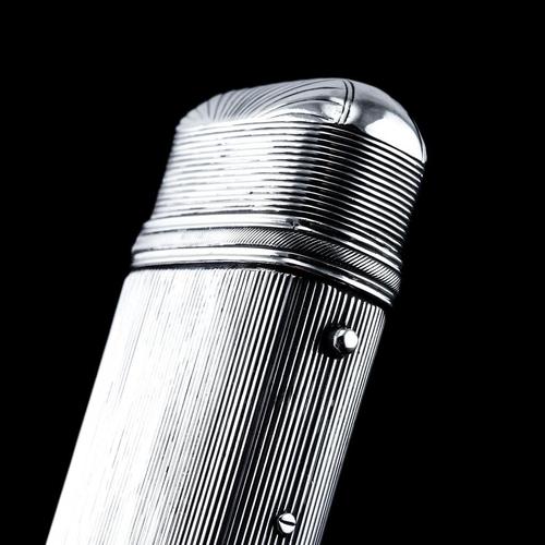Antique Dutch Reeded Silver Cigar Cheroot Case, 19th Century For Sale - Image 3 of 18