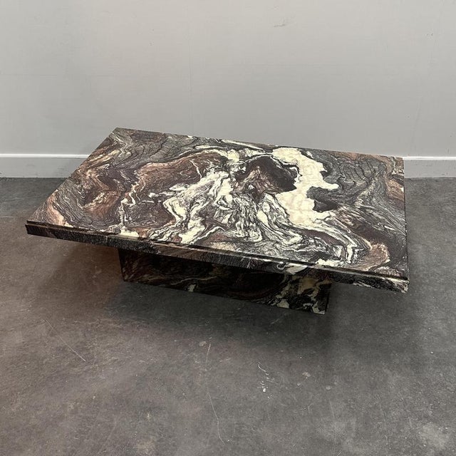 Large Italian Cipollino Ondulato Marble Coffee Table, 1970s For Sale - Image 14 of 14