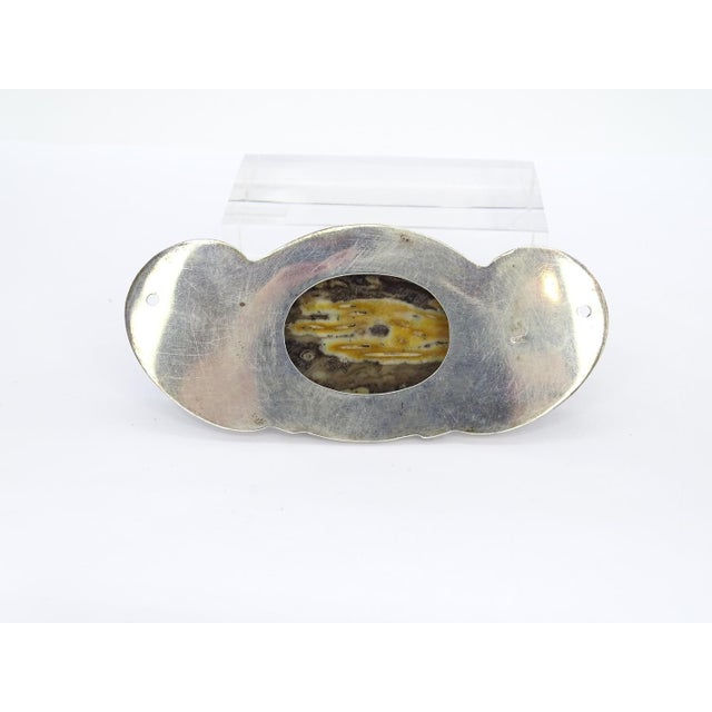 Art Nouveau Brooch in Sterling Silver and Agate Stone For Sale - Image 10 of 17