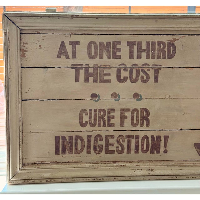 Late 19th Century Late 1800s Antique Victorian English Monumental ‘Hovis Bread’ General Store Trade Advertising Sign, Hand Painted on a Door Panel For Sale - Image 5 of 12