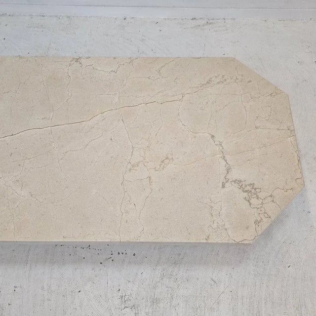 Italian Coffee Table in Travertine, 1980s For Sale - Image 10 of 13