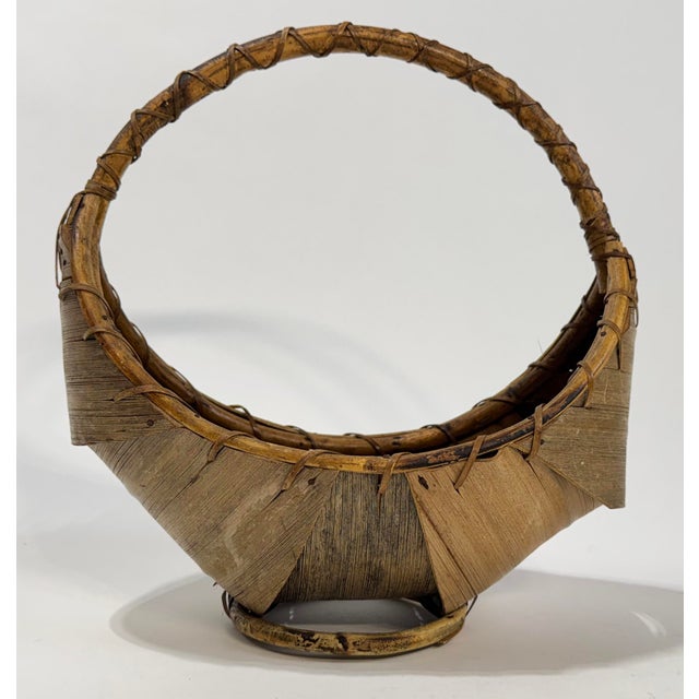 Wood Vintage Native American Indian Spirit Basket For Sale - Image 7 of 11