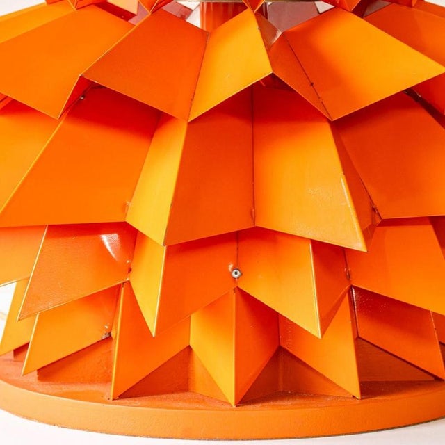 Ceramic Sculptural Orange Table Lamp by R. Houben, 1970 For Sale - Image 7 of 12