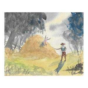 1972 Watercolor Landscape Painting