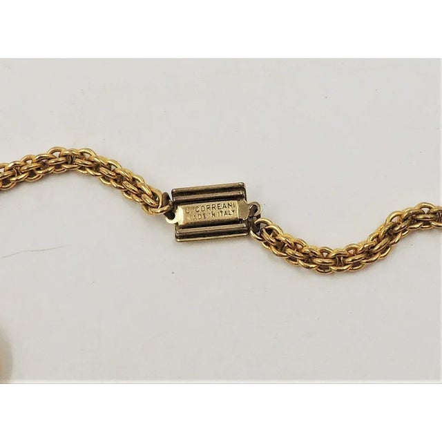 1970s 1970s Ugo Correani Modernist Goldtone White Lucite Necklace For Sale - Image 5 of 9