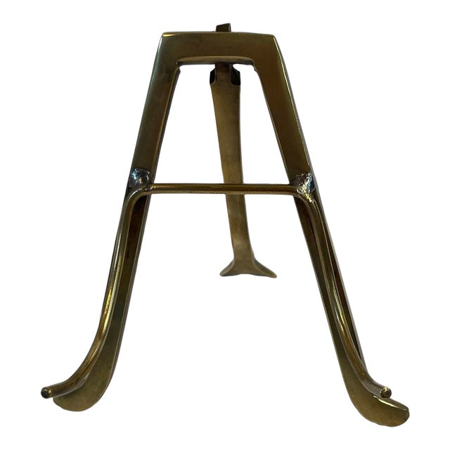 Vintage MCM Brass Petite Easel For Sale