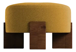 Collector Cassette Puff in Bouclé Mustard by Alter Ego