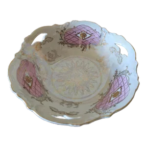 Mid 20th Century Trimont Ware Porcelain Iridescent Bowl, Made in Japan