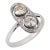 1930s Art Deco Old Cut Diamond 18k White Gold Ring, Size 7 For Sale