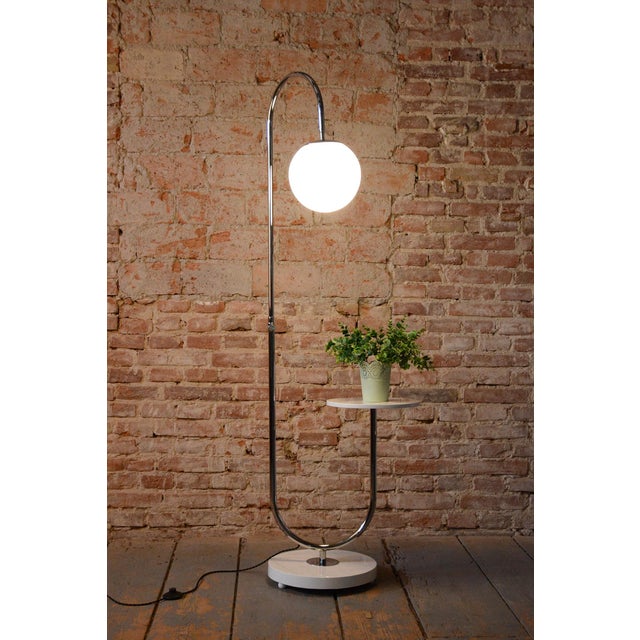 Bauhaus Czech Chrome Floor Lamp attributed to J. Halabala for Up Závody, 1930s For Sale - Image 11 of 13