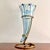 Cornucopia Vase in Murano Glass with Canes and Murrine and Brass Stand by Vistosi, 1970s For Sale - Image 6 of 6