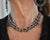 Mid 20th Century Artisan Hand Crafted Chunky Sterling Silver Chain Choker Necklace Mexico For Sale - Image 15 of 16