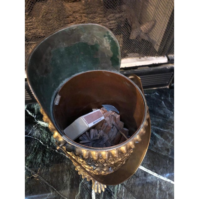 Victorian Brass and Copper Coal Scuttle For Sale - Image 10 of 11