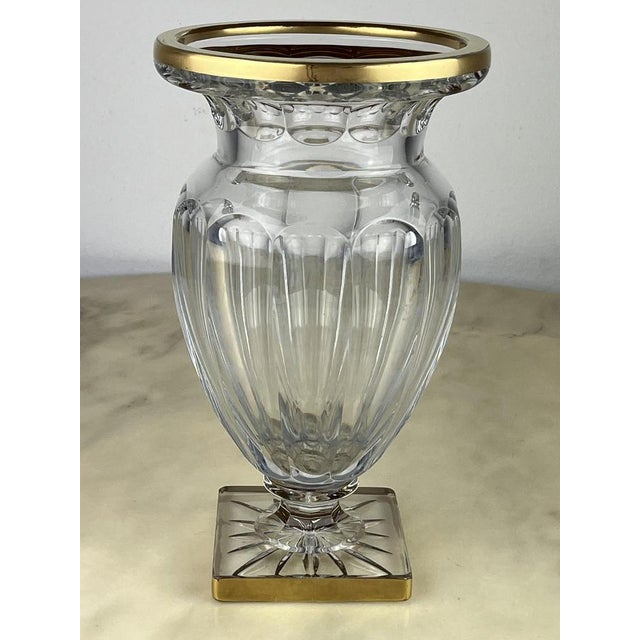 Lead Crystal Vase, France, 1980s For Sale - Image 7 of 15