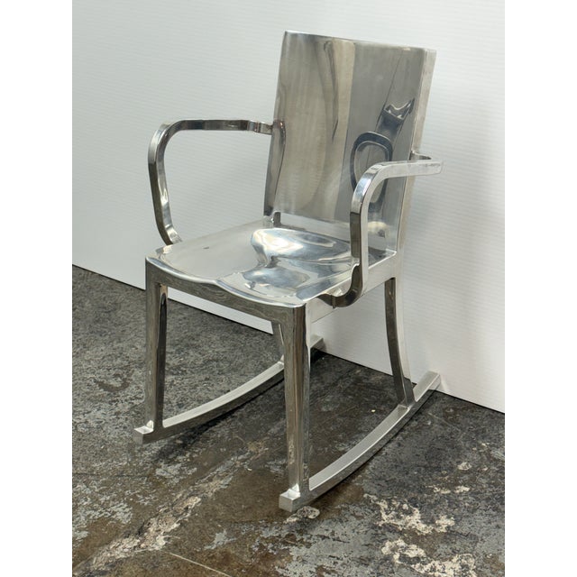 Design Plus Gallery presents a The Hudson Rocking Chair Chair by Philippe Starck for Emeco. chair is a spectacular update...