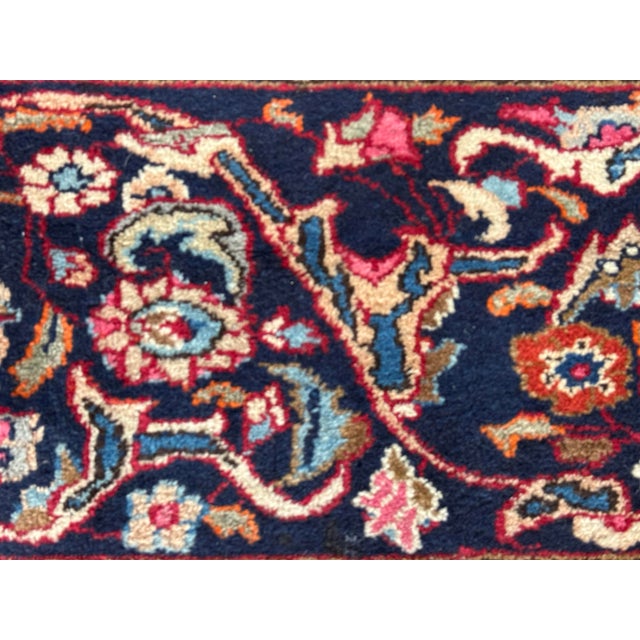 11ft 4 in × 15ft 6 in Persian Kashan Handmade Wool Rug For Sale - Image 9 of 12