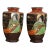 1930s Japanese Porcelain Moriage Figural Bud Vases a Pair For Sale