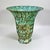 Art Deco Vintage Carl Sorensen Art Deco Verdigris Bronze Trumpet Vase With Gilt Rings For Sale - Image 3 of 7