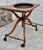 Fruitwood Serving Cart Mid Century Modern Removable Tray Rolling Bar Table 60s For Sale - Image 12 of 12