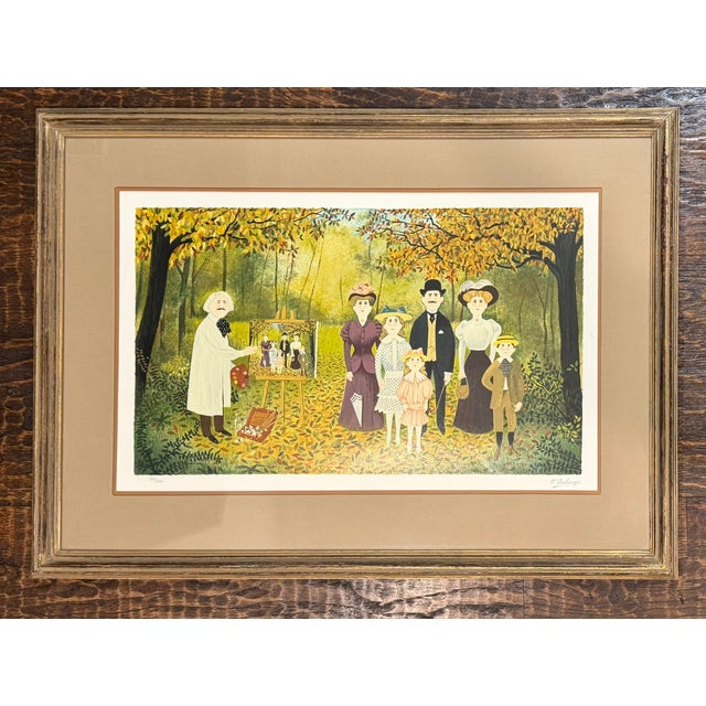 French Country Late 20th Century Pair of Fernand Boilauges Signed Limited Edition Serigraphs, Framed For Sale - Image 3 of 14