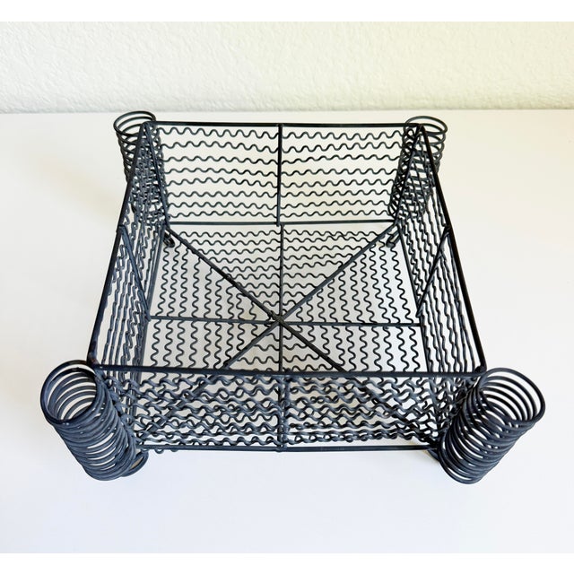 Rustic Coiled Metal Fruit Basket For Sale - Image 9 of 10